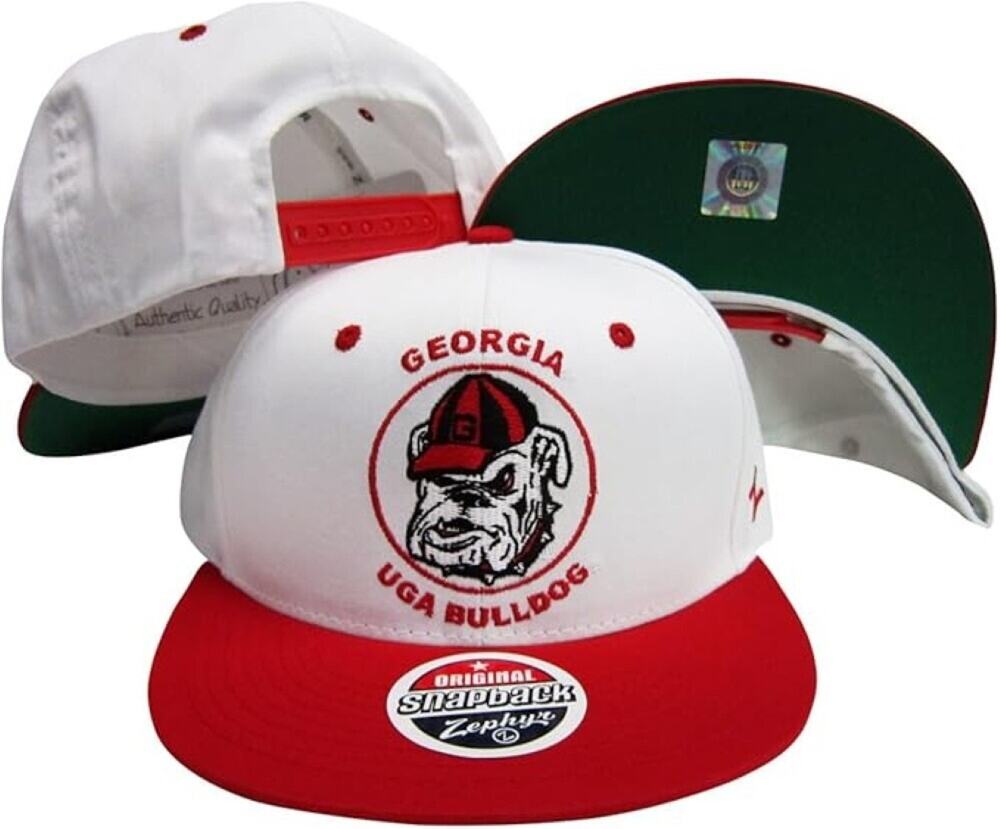 Vintage Zephyr Georgia Bulldogs 1990s Mascot Adjustable Snapback Hat/Cap - NWT